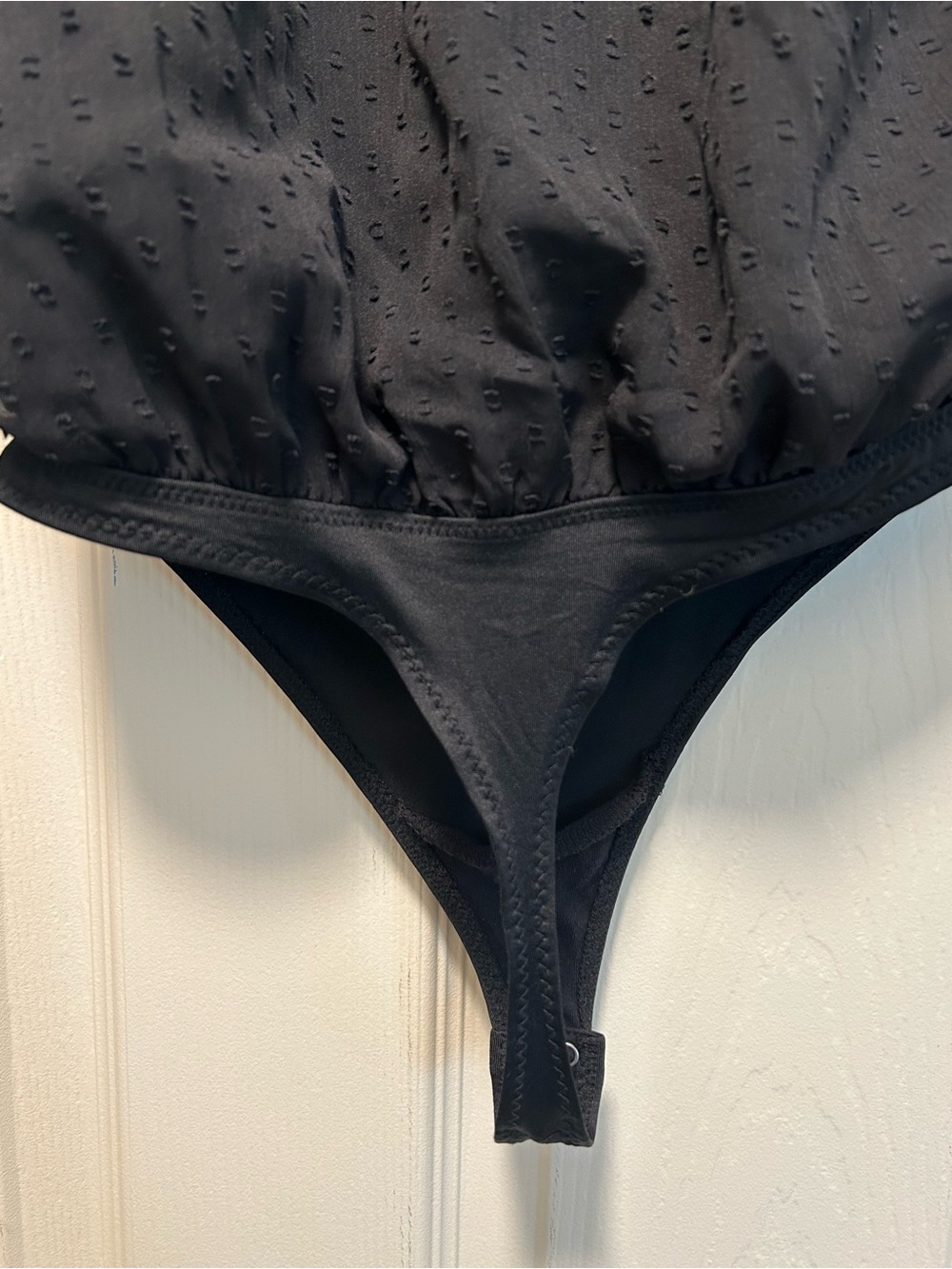 Abercrombie & Fitch Swiss Dot Romantic Long Sleeve Bodysuit|Coquette| Size S - Picture 8 of 11